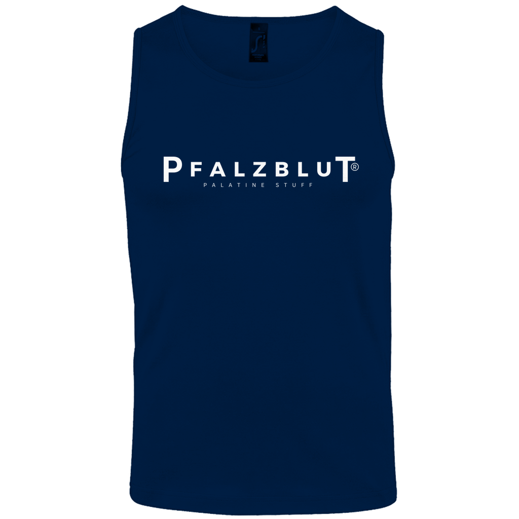 Herren Basic Tank Top Pfalzblut Logo Weiss