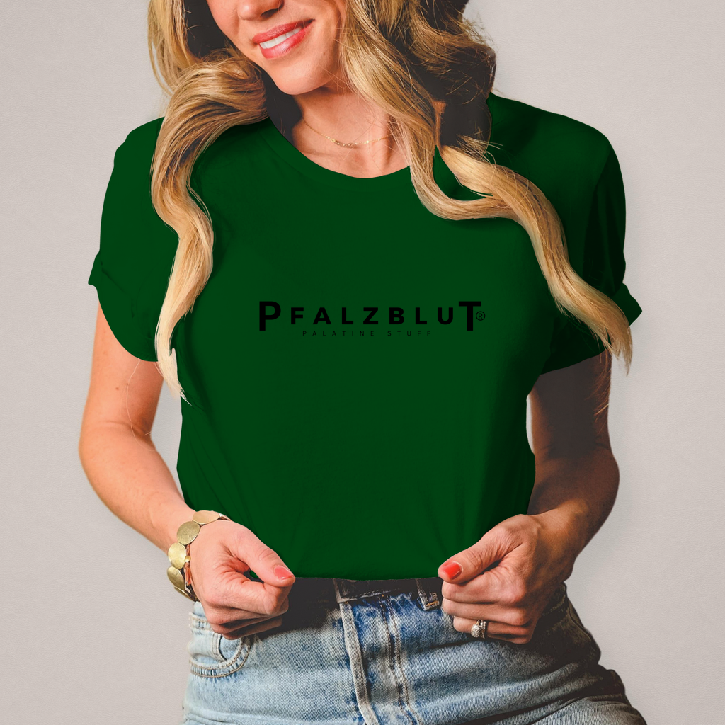 Damen T-Shirt Pfalzblut Logo Schwarz