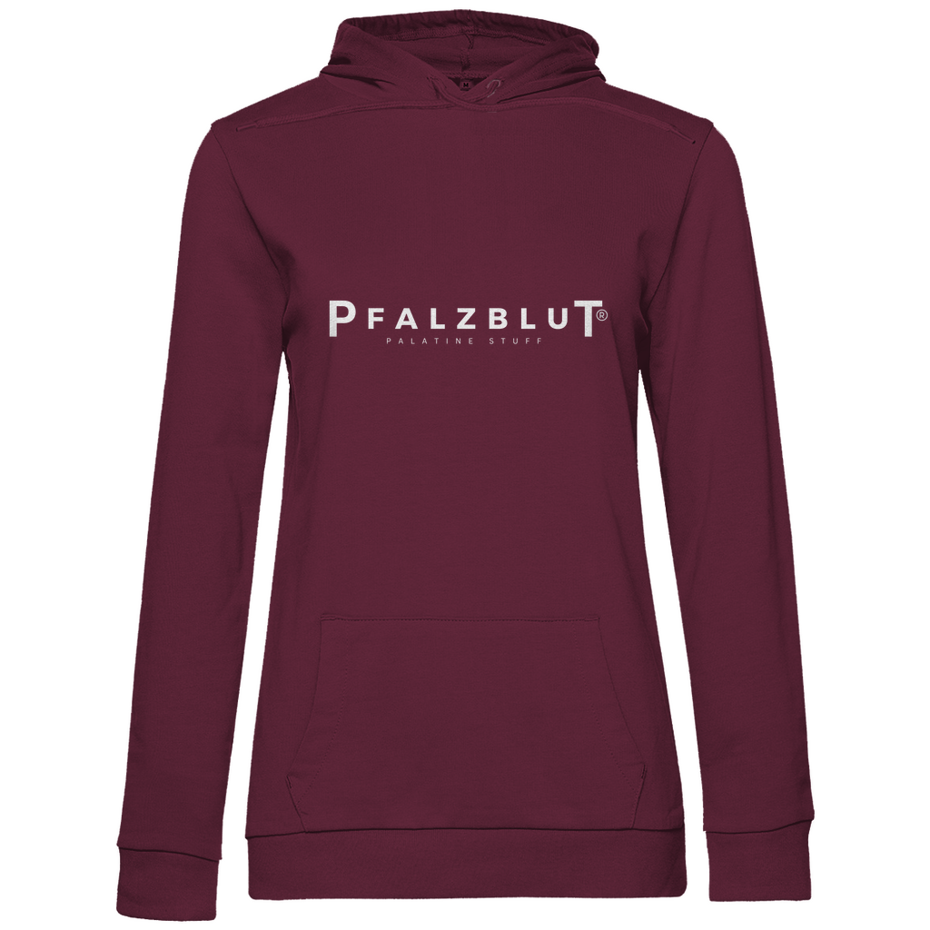 Damen Hoodie Pfalzblut Logo Weiss