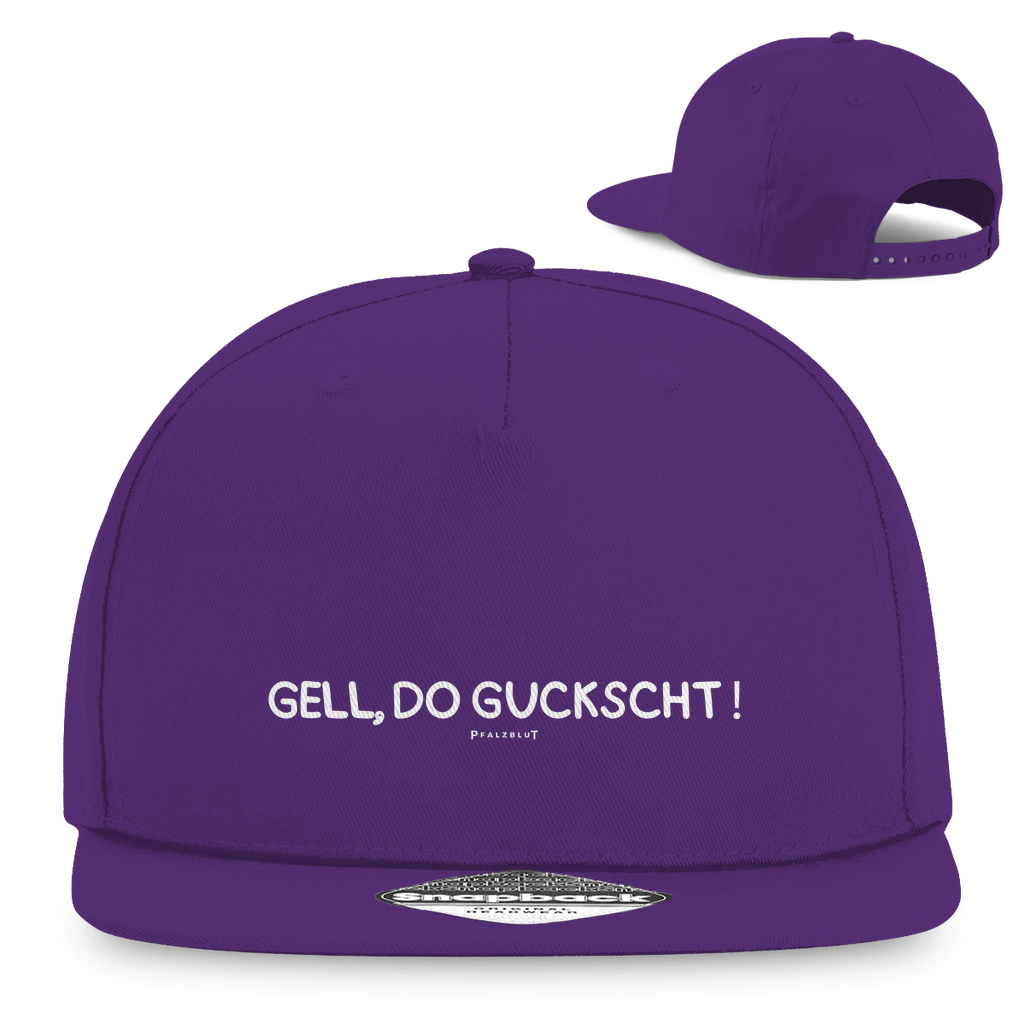 Snapback Rapper Cap "Gell, do guckscht"