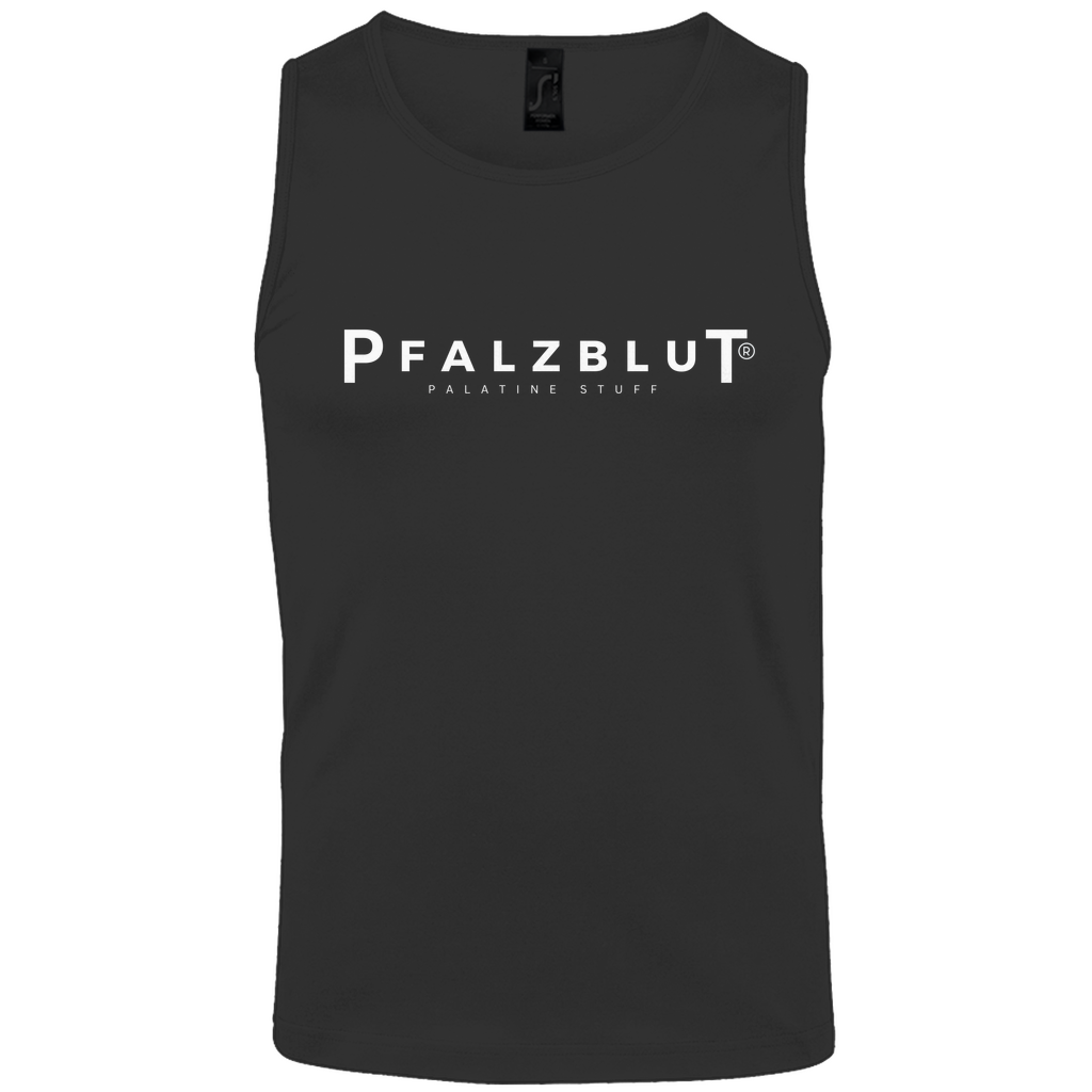 Herren Basic Tank Top Pfalzblut Logo Weiss