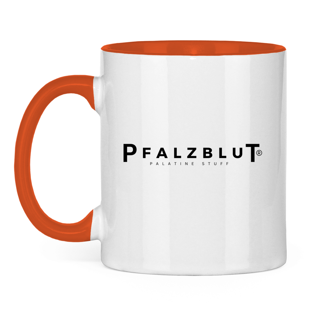 Tasse zweifarbig Pfalzblut Logo