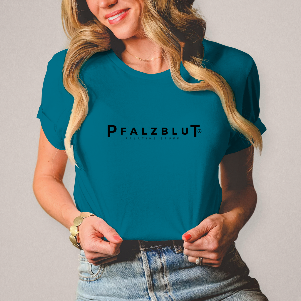 Damen T-Shirt Pfalzblut Logo Schwarz