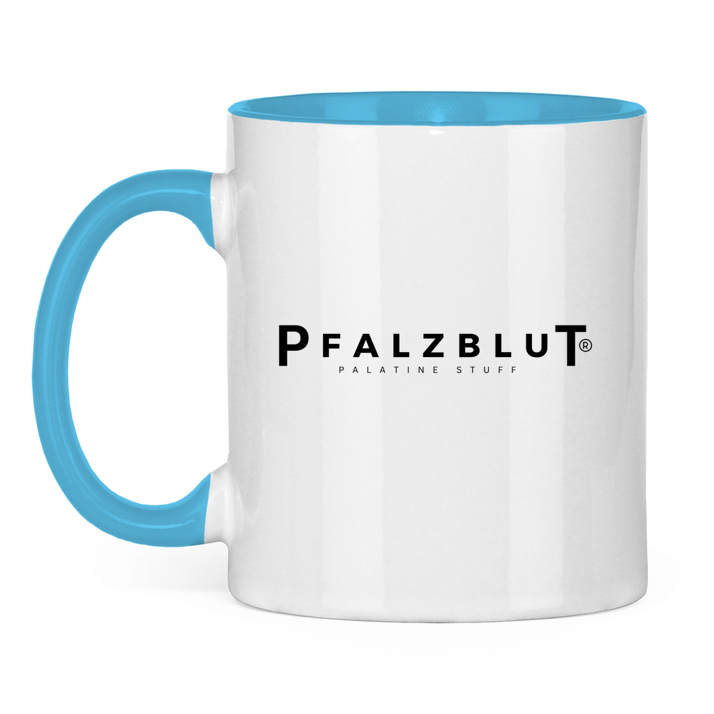 Tasse zweifarbig Pfalzblut Logo