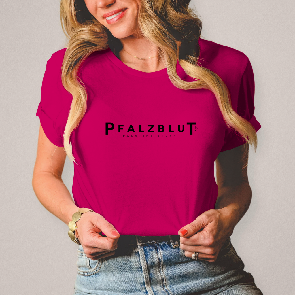 Damen T-Shirt Pfalzblut Logo Schwarz
