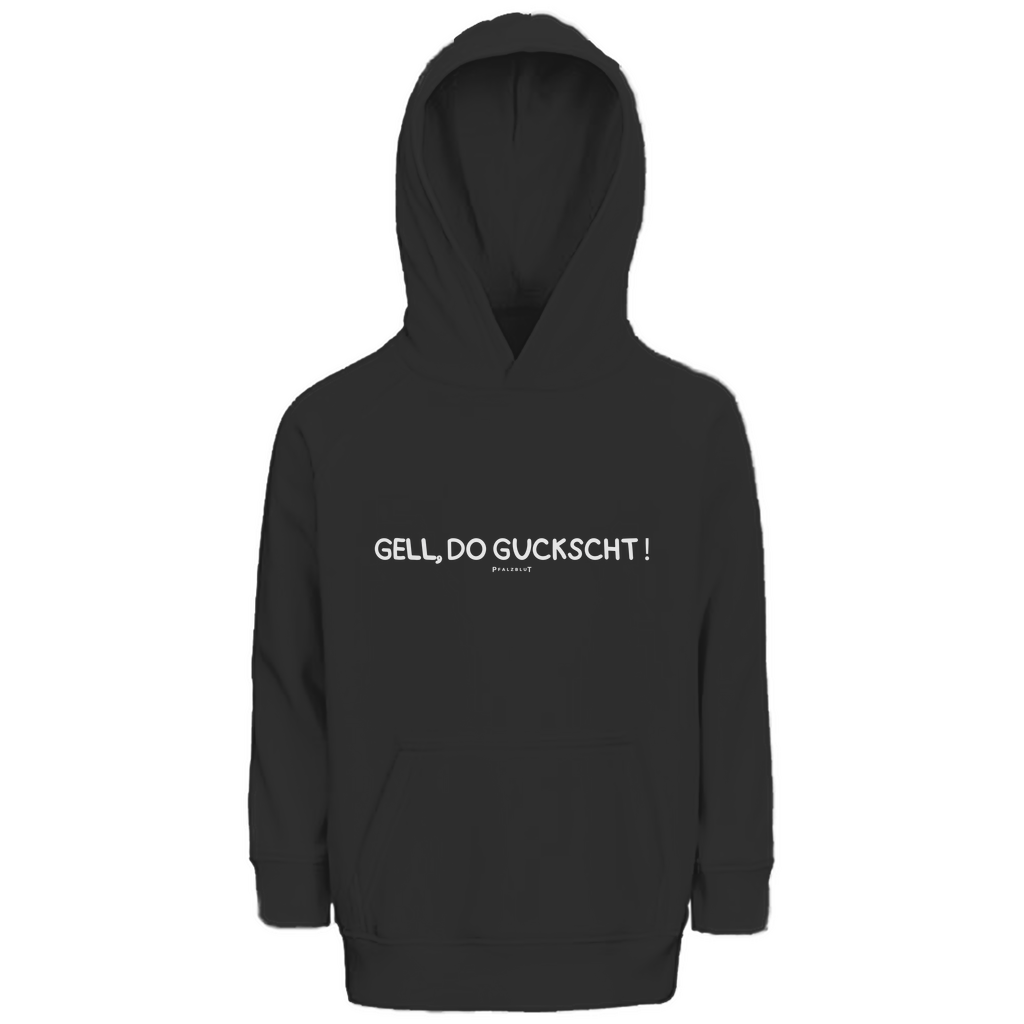 Kinder Premium Bio Hoodie "Gell, do guckscht"