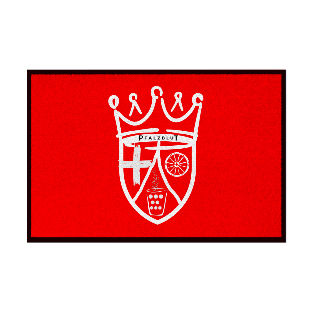 Fußmatte mit Gummirand "Pfalzwappen"