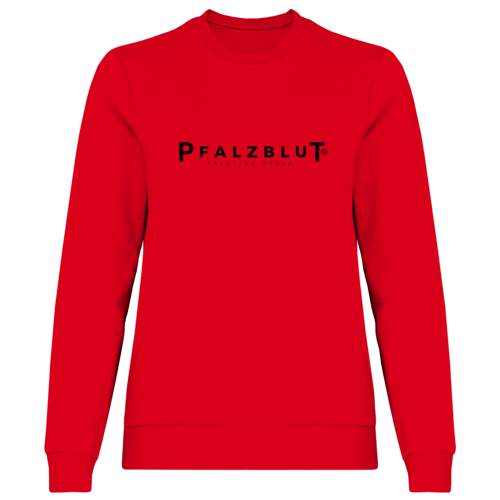 Damen Sweatshirt Pfalzblut Logo Schwarz