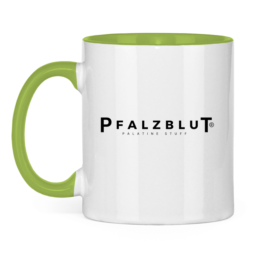Tasse zweifarbig Pfalzblut Logo