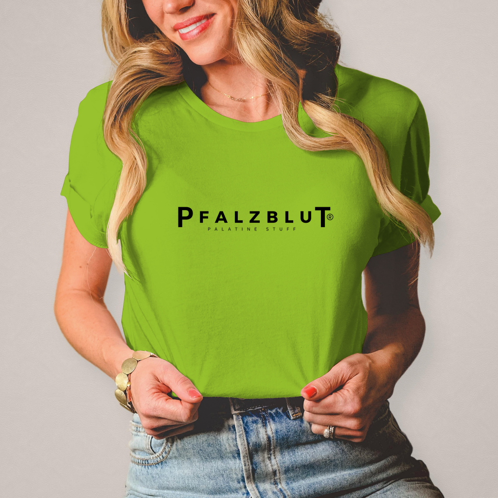 Damen T-Shirt Pfalzblut Logo Schwarz