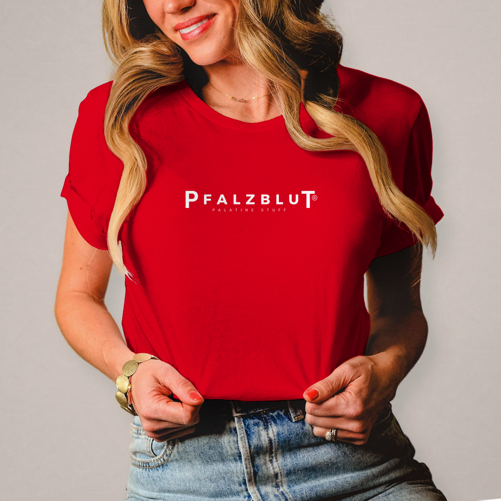 Damen T-Shirt Pfalzblut Logo Weiss
