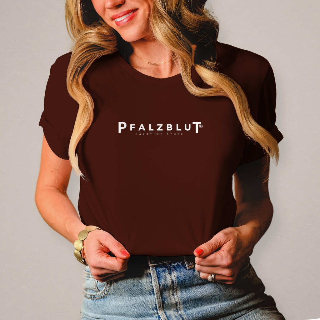 Damen T-Shirt Pfalzblut Logo Weiss