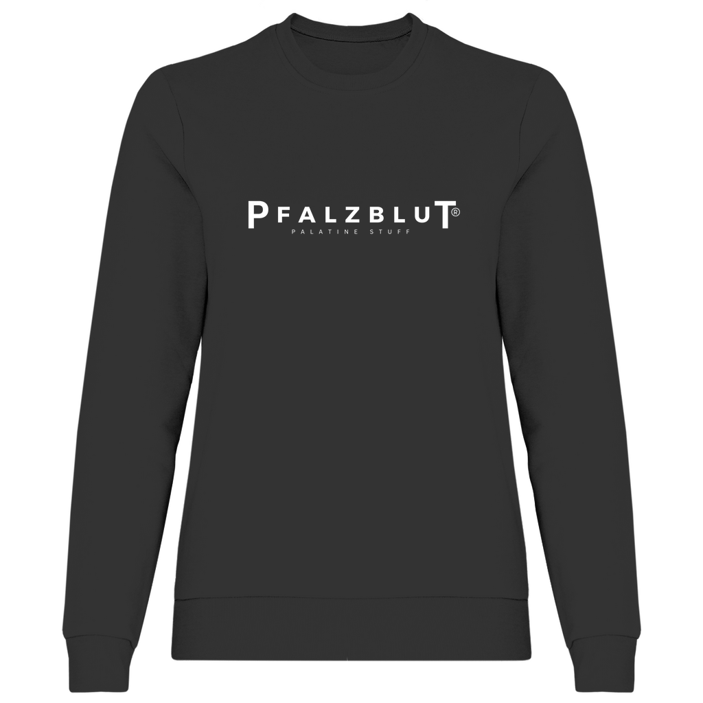 Damen Sweatshirt Pfalzblut Logo Weiss