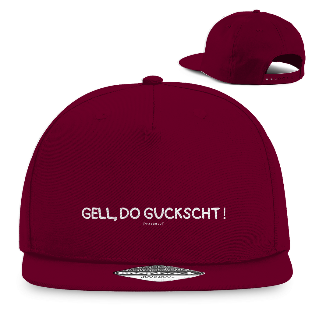 Snapback Rapper Cap "Gell, do guckscht"