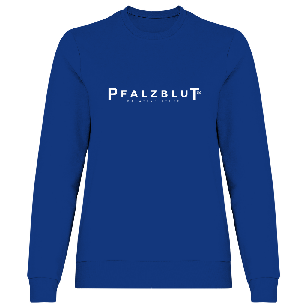 Damen Sweatshirt Pfalzblut Logo Weiss