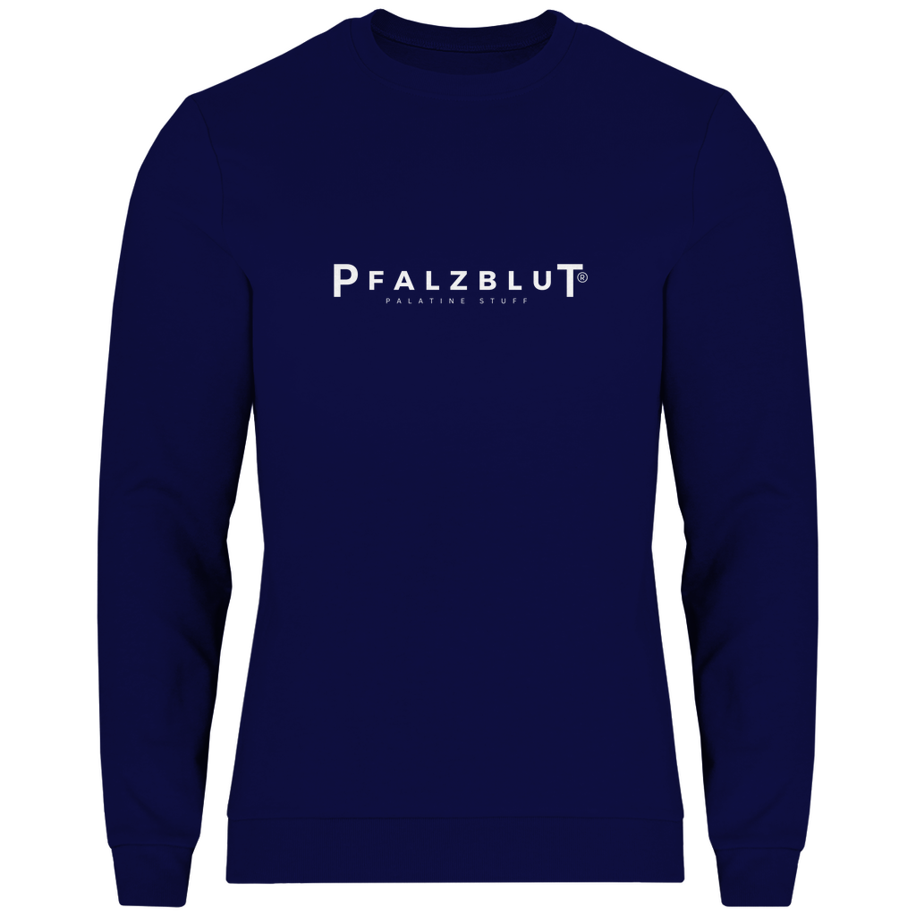 Herren Sweatshirt Pfalzblut Logo Weiss