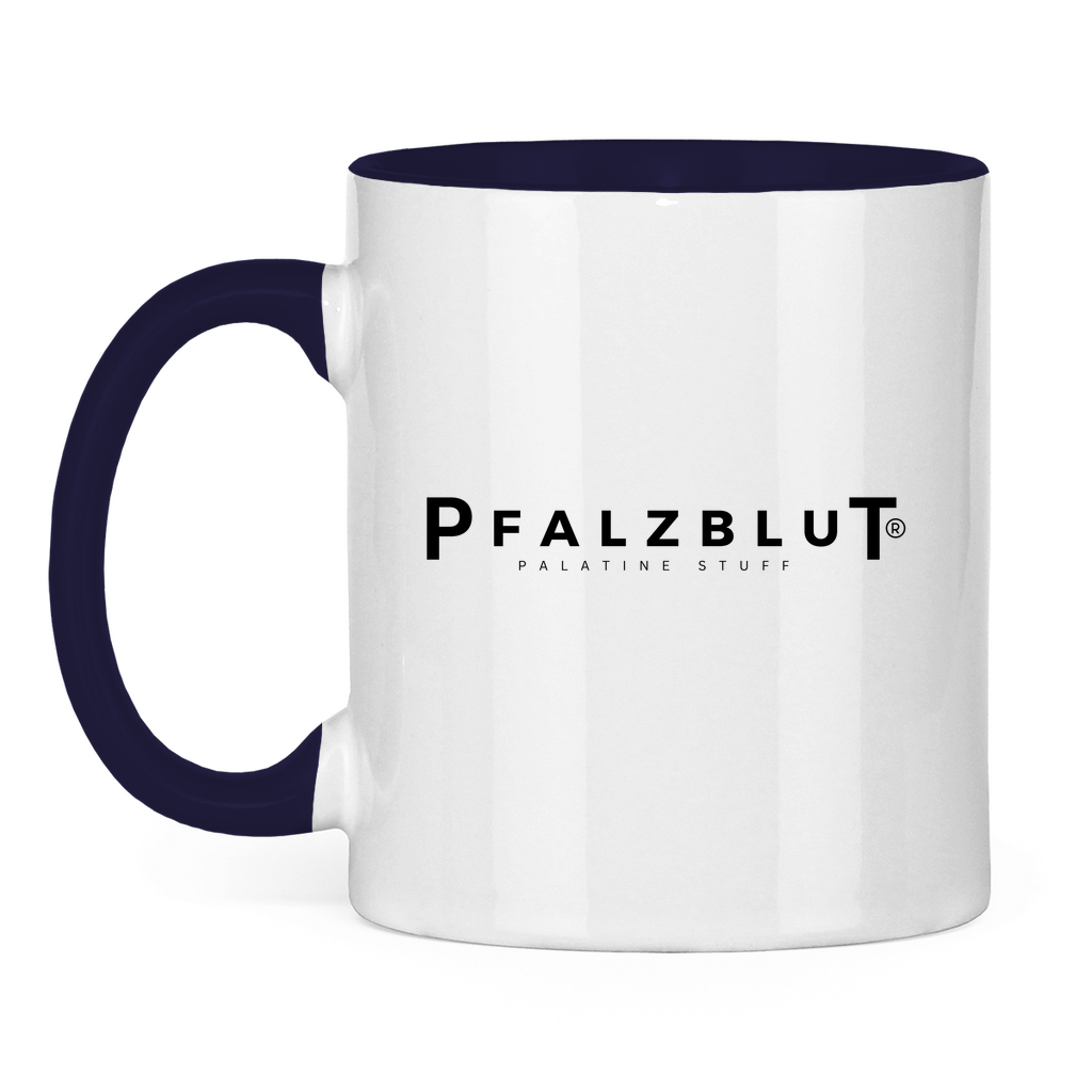 Tasse zweifarbig Pfalzblut Logo