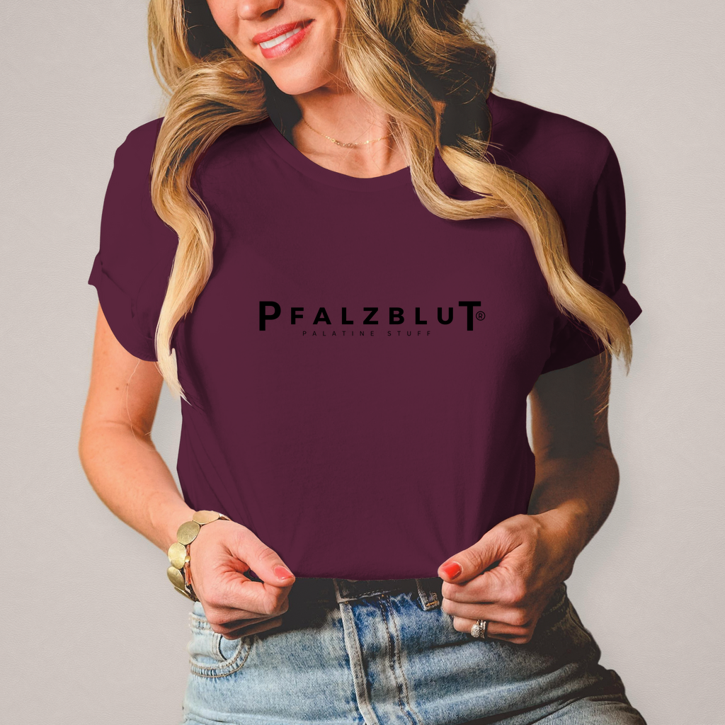 Damen T-Shirt Pfalzblut Logo Schwarz