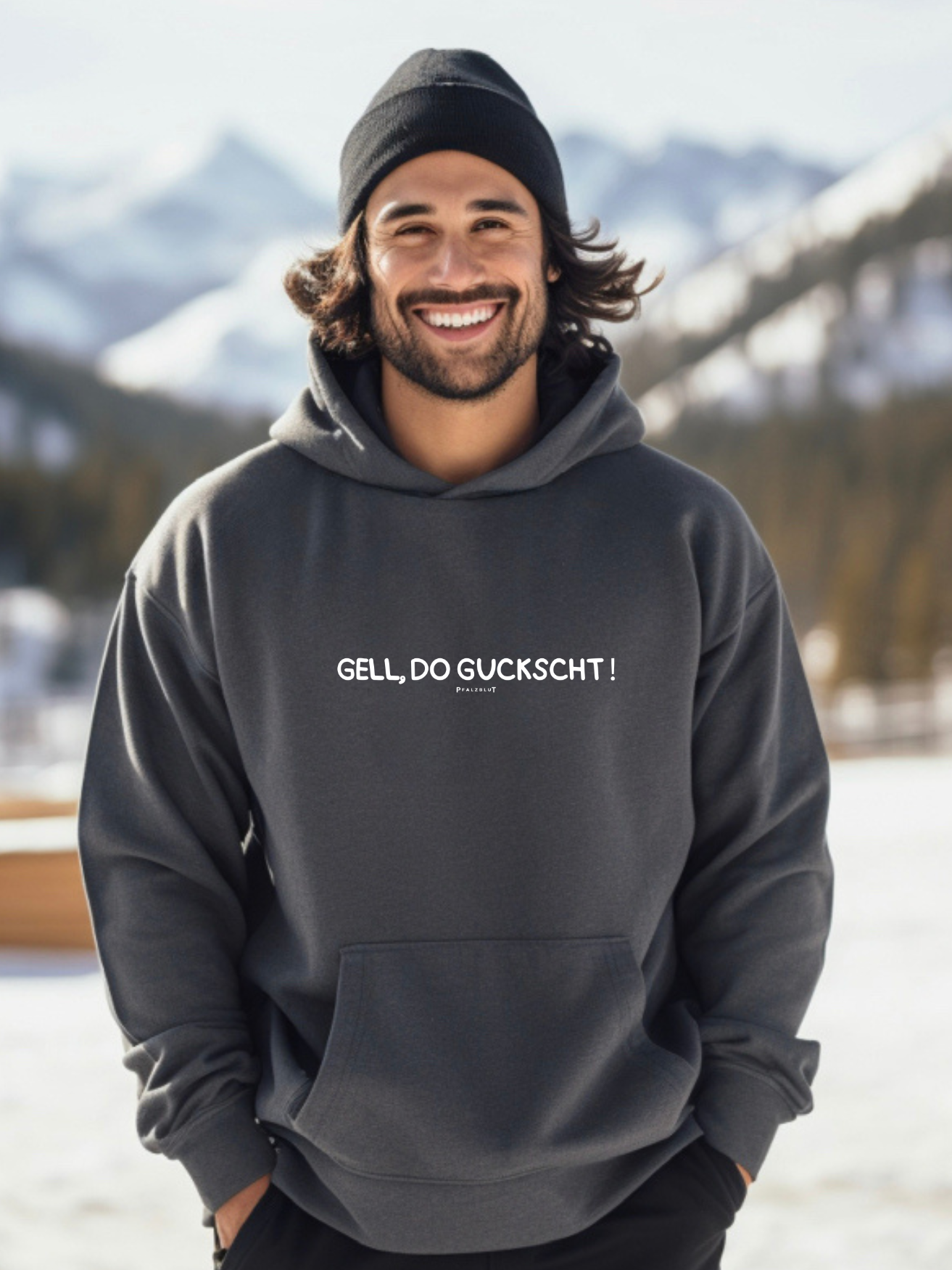 Herren Hoodie "Gell, do guckscht"