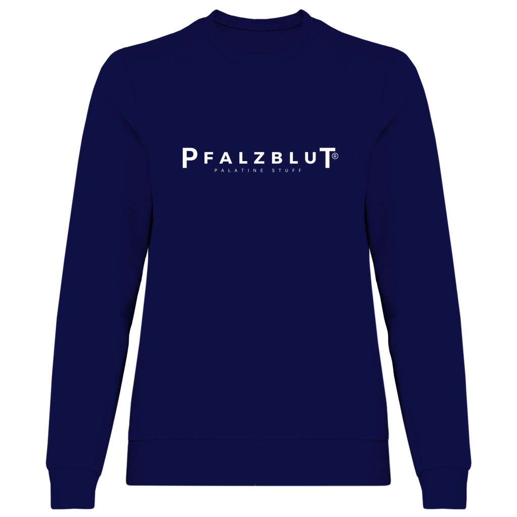 Damen Sweatshirt Pfalzblut Logo Weiss