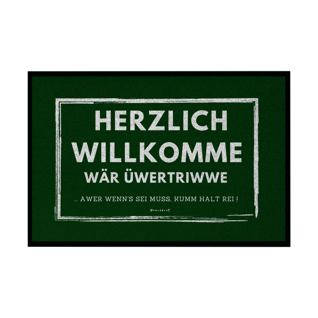 Fußmatte mit Gummirand " Herzlich Willkommen"