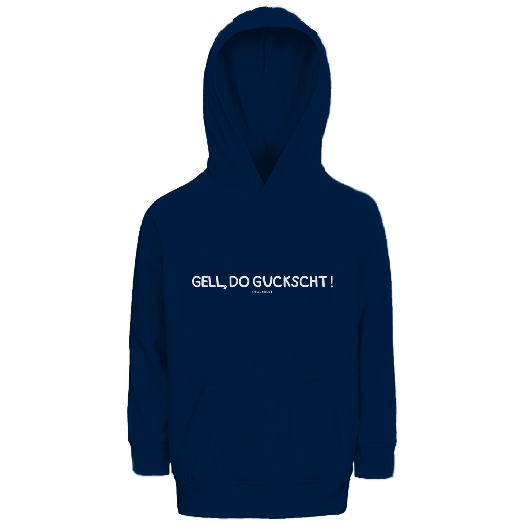 Kinder Premium Bio Hoodie "Gell, do guckscht"