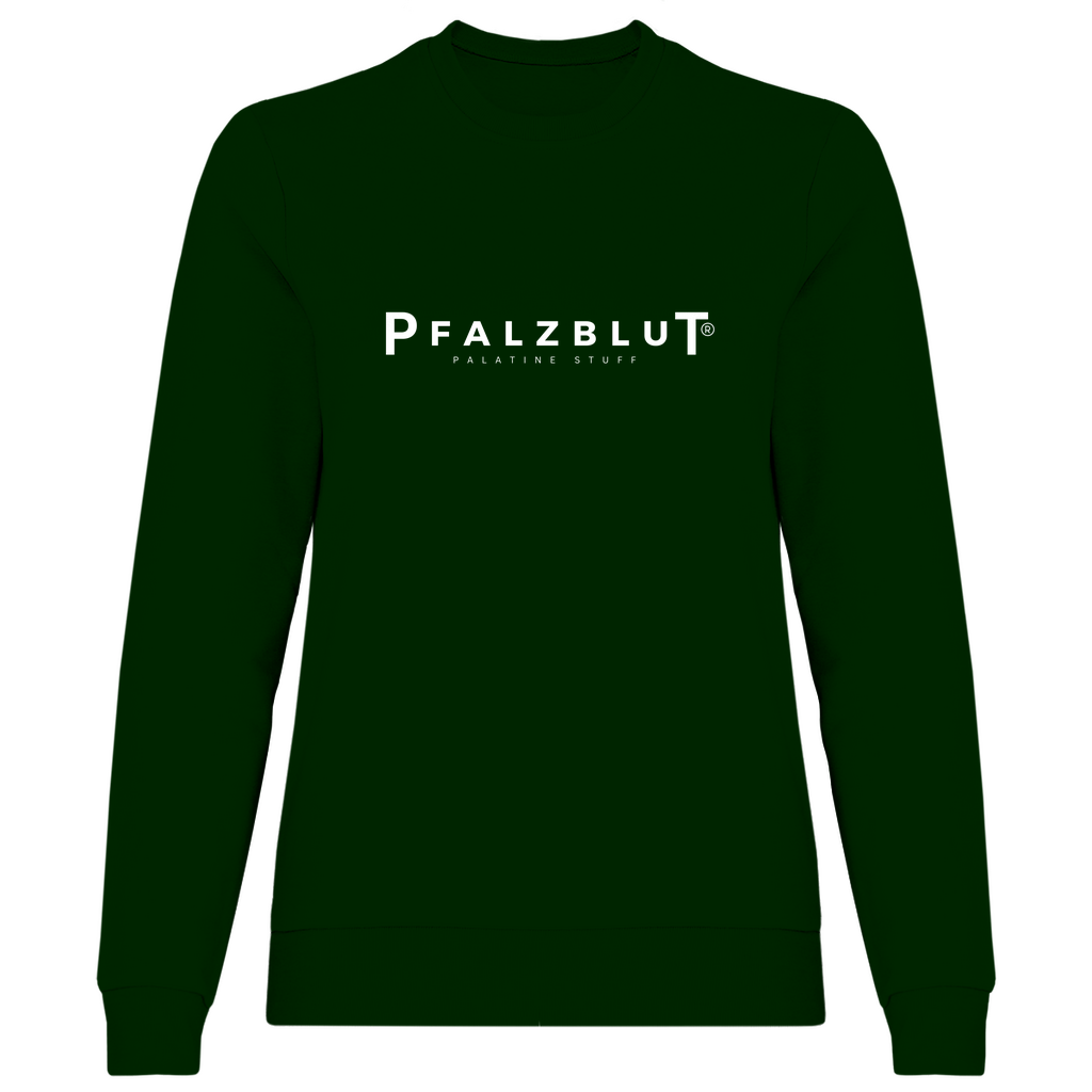 Damen Sweatshirt Pfalzblut Logo Weiss