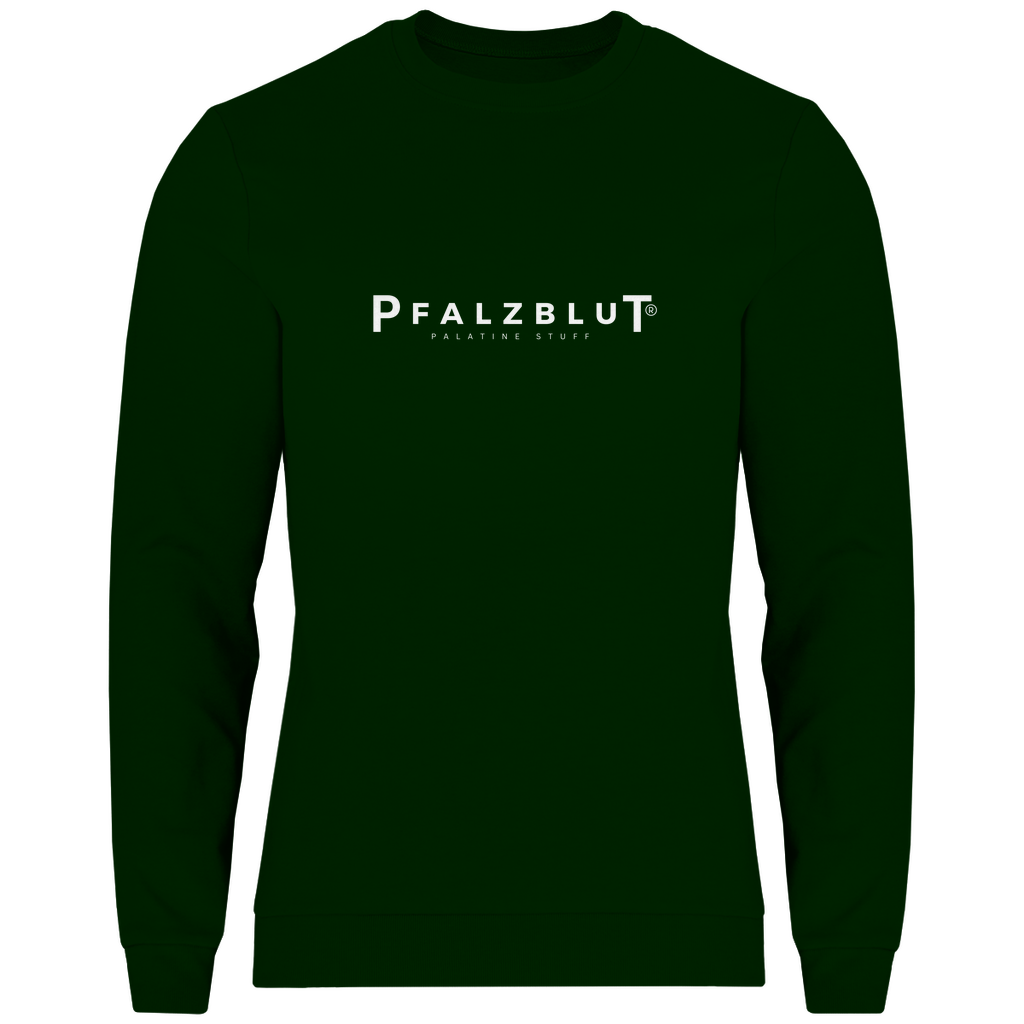 Herren Sweatshirt Pfalzblut Logo Weiss