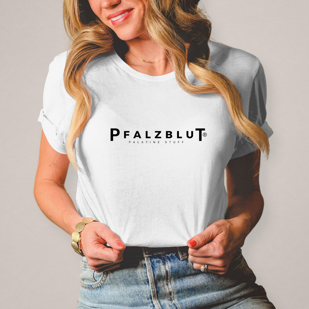 Damen T-Shirt Pfalzblut Logo Schwarz