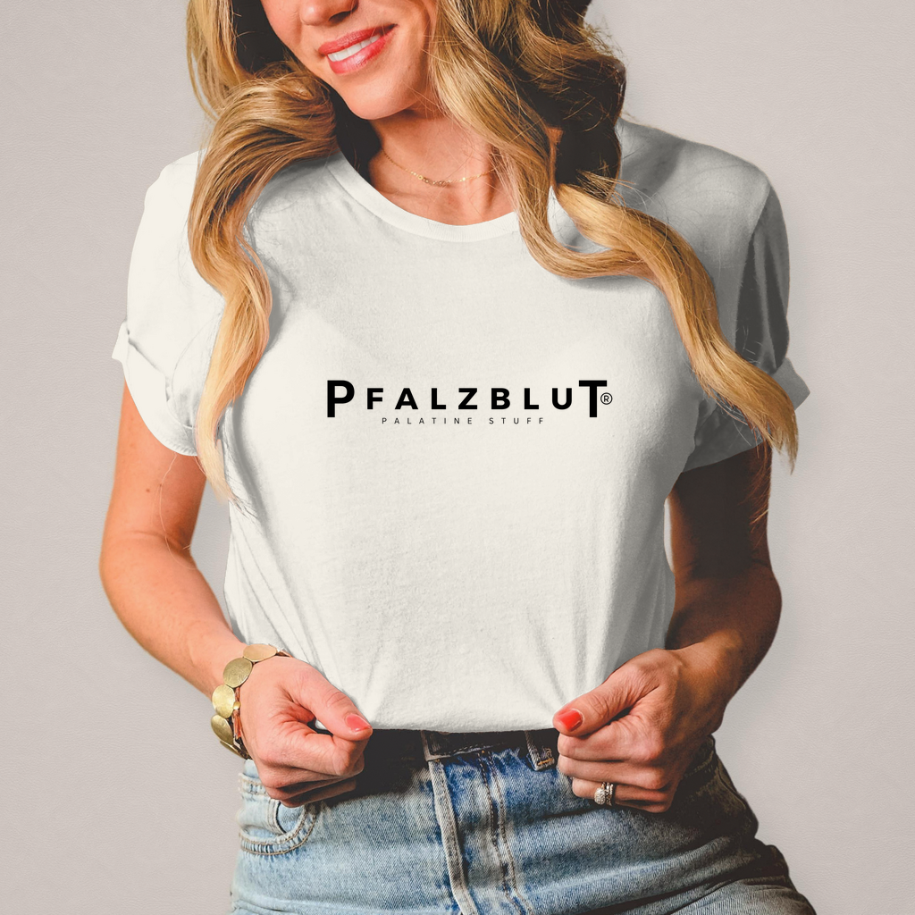 Damen T-Shirt Pfalzblut Logo Schwarz