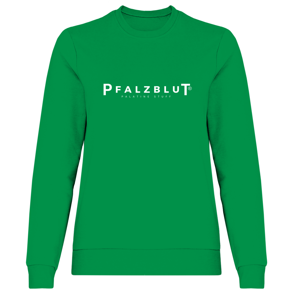 Damen Sweatshirt Pfalzblut Logo Weiss