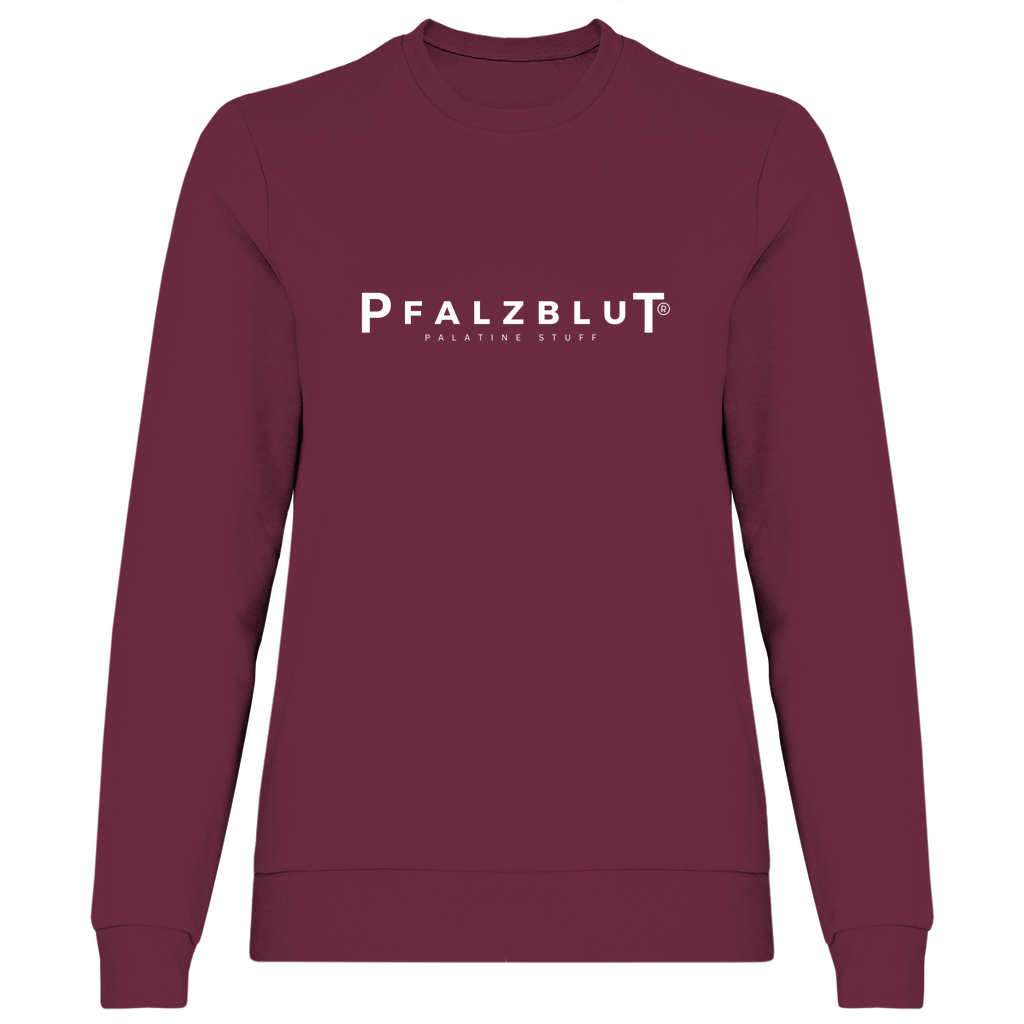 Damen Sweatshirt Pfalzblut Logo Weiss