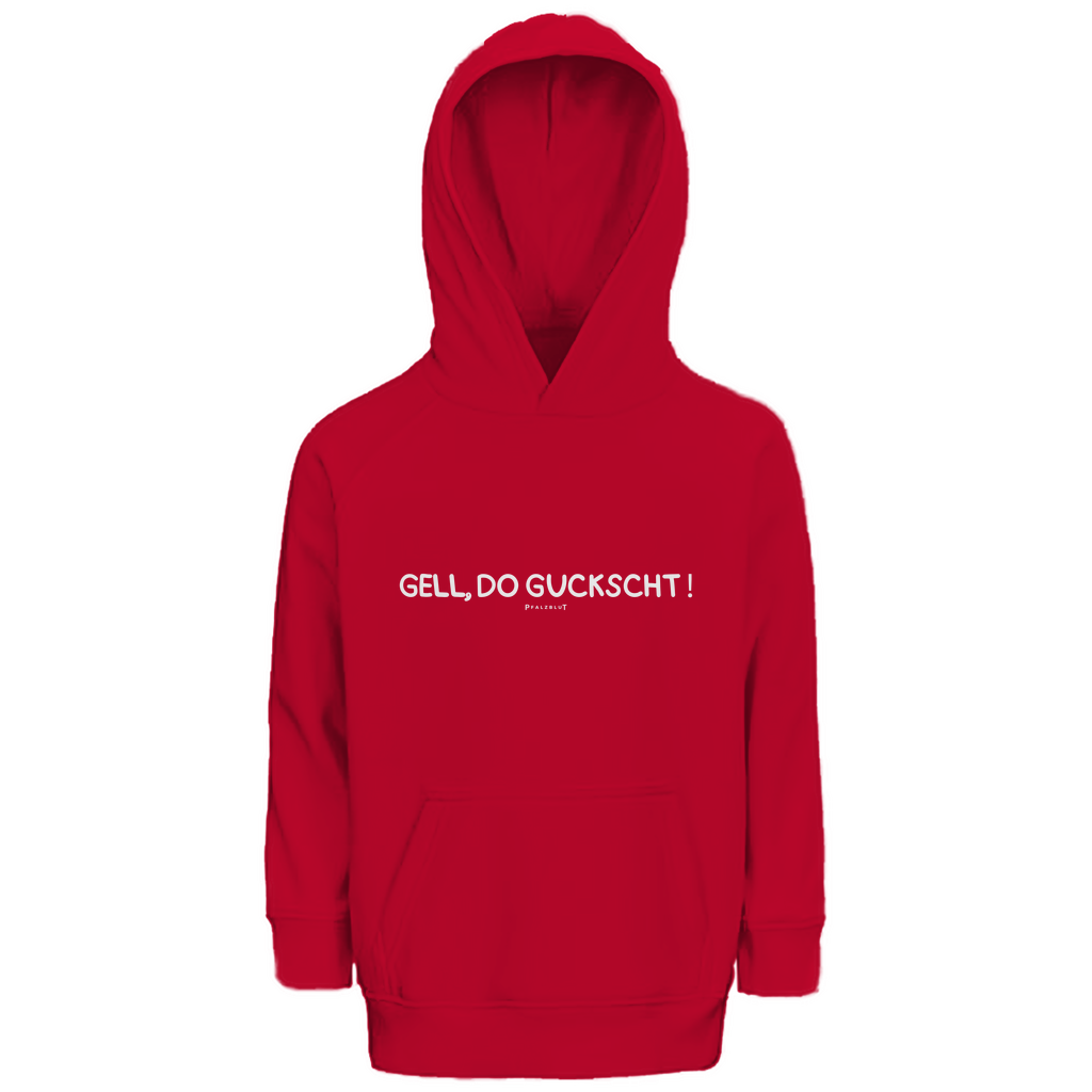 Kinder Premium Bio Hoodie "Gell, do guckscht"