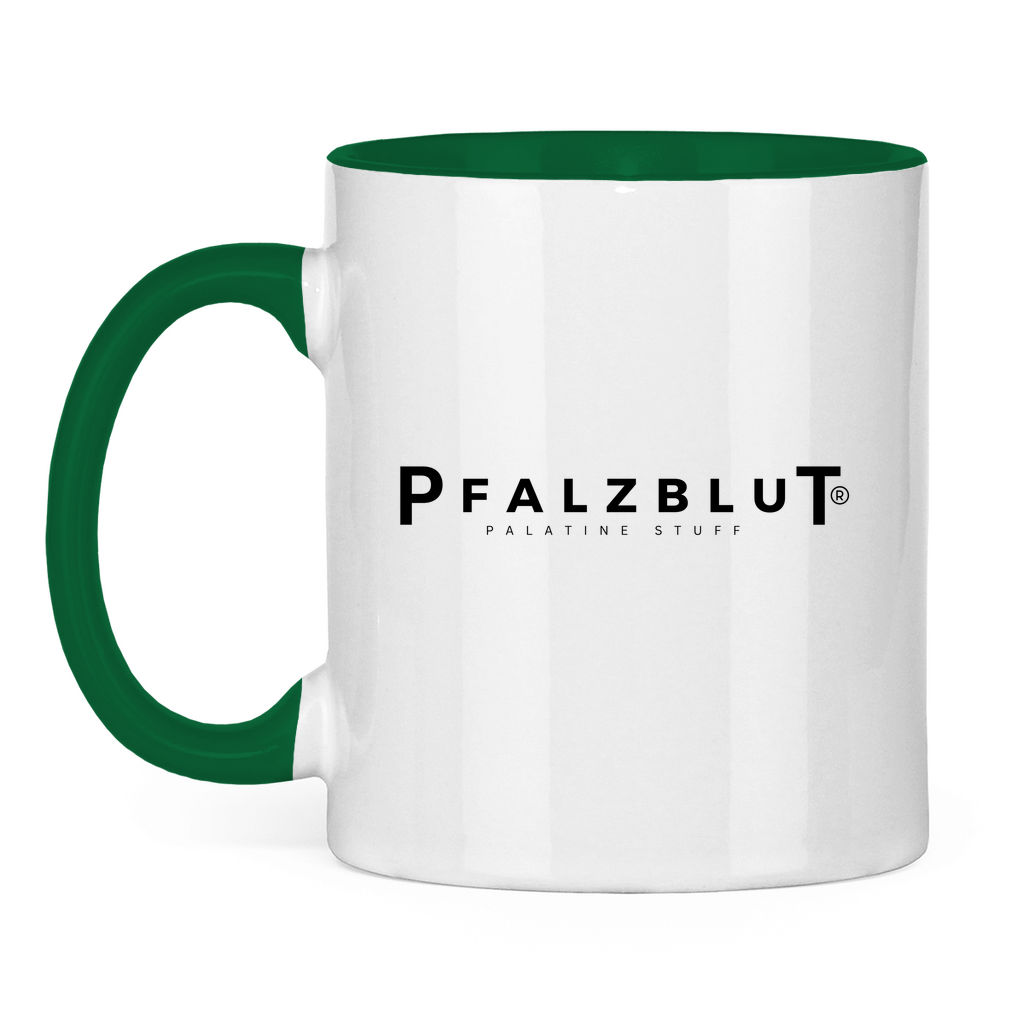 Tasse zweifarbig Pfalzblut Logo