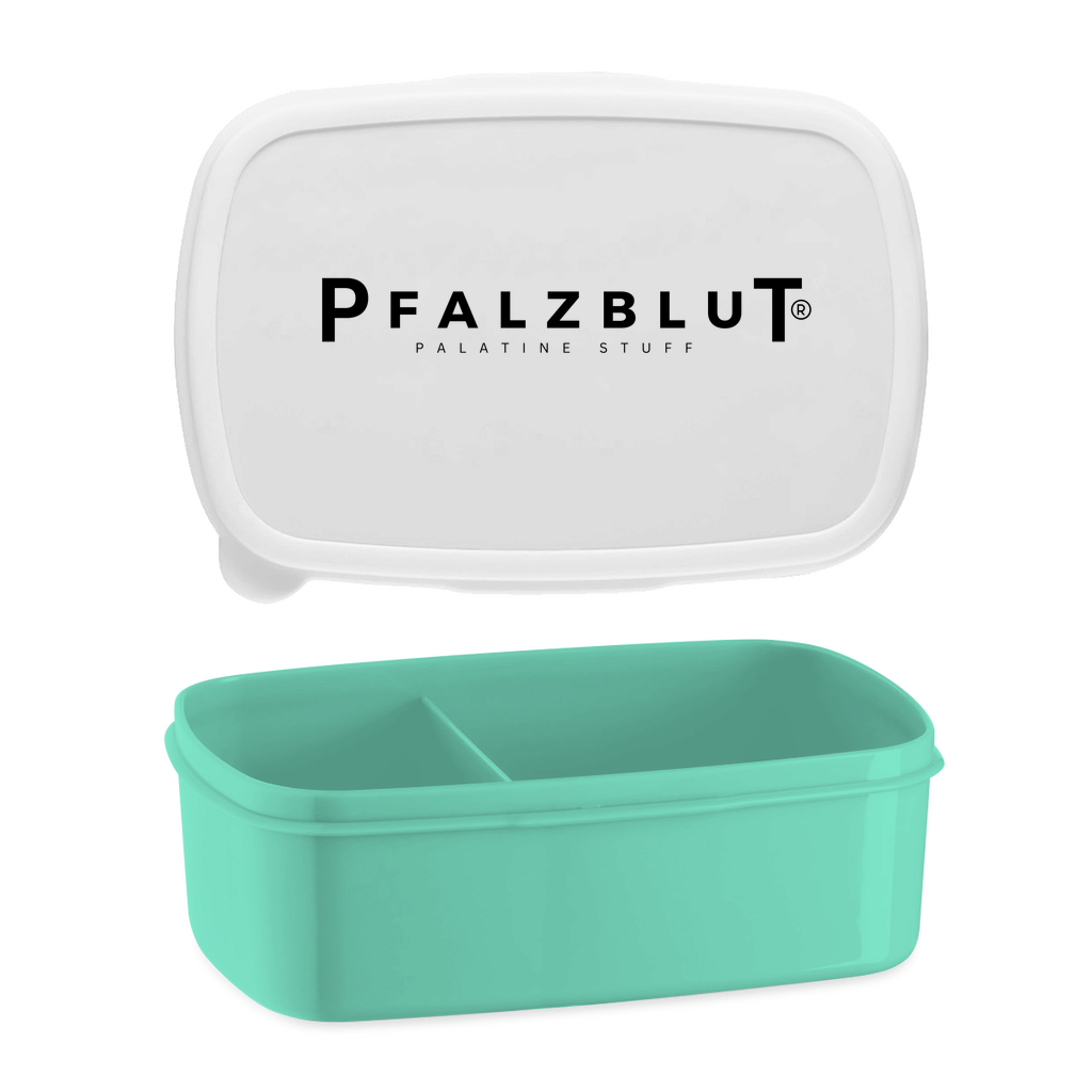 Lunchbox mit Aufteilung Pfalzblut Logo Schwarz