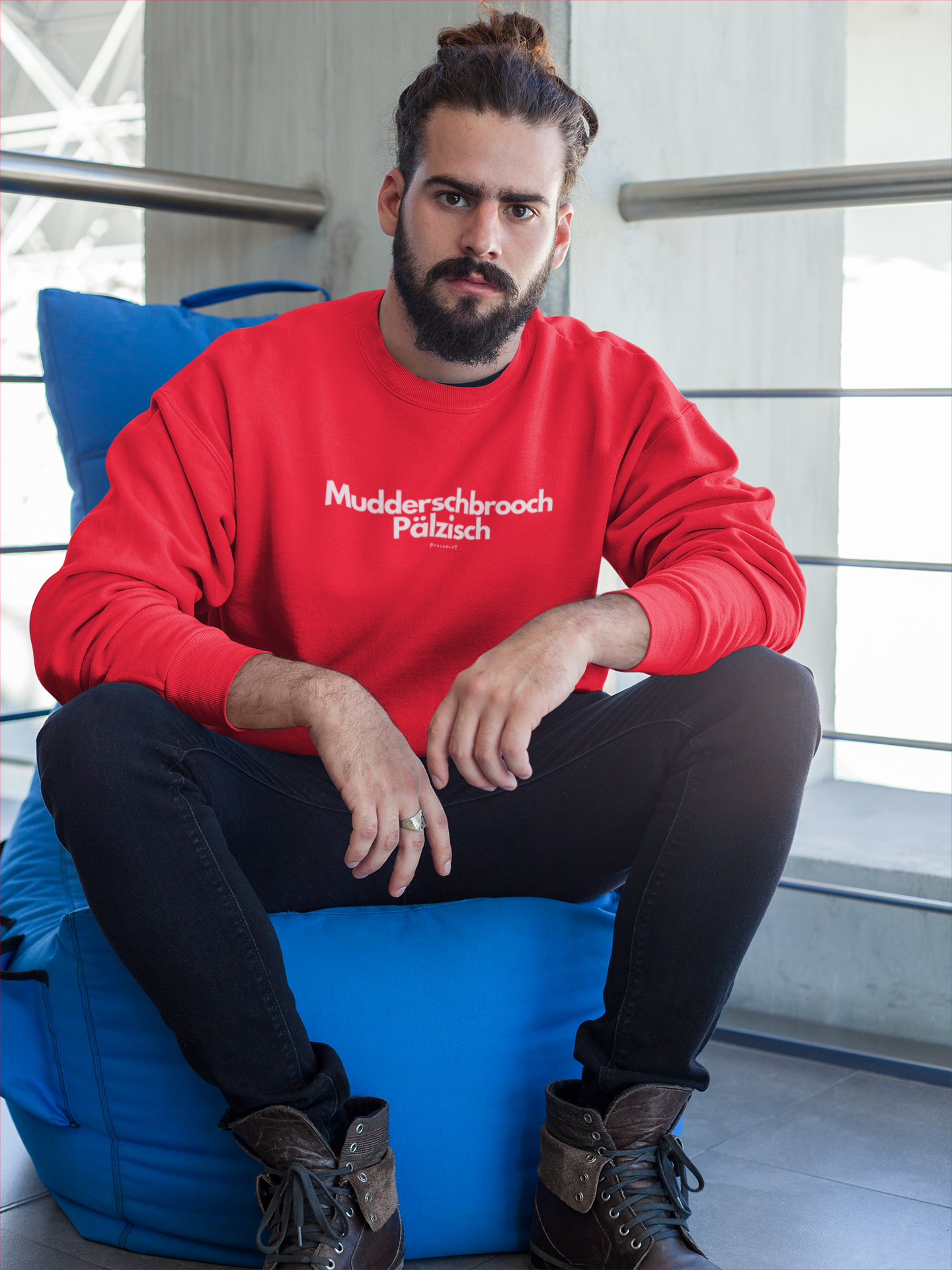Herren Sweatshirt "Muddersprooch Pälzisch"