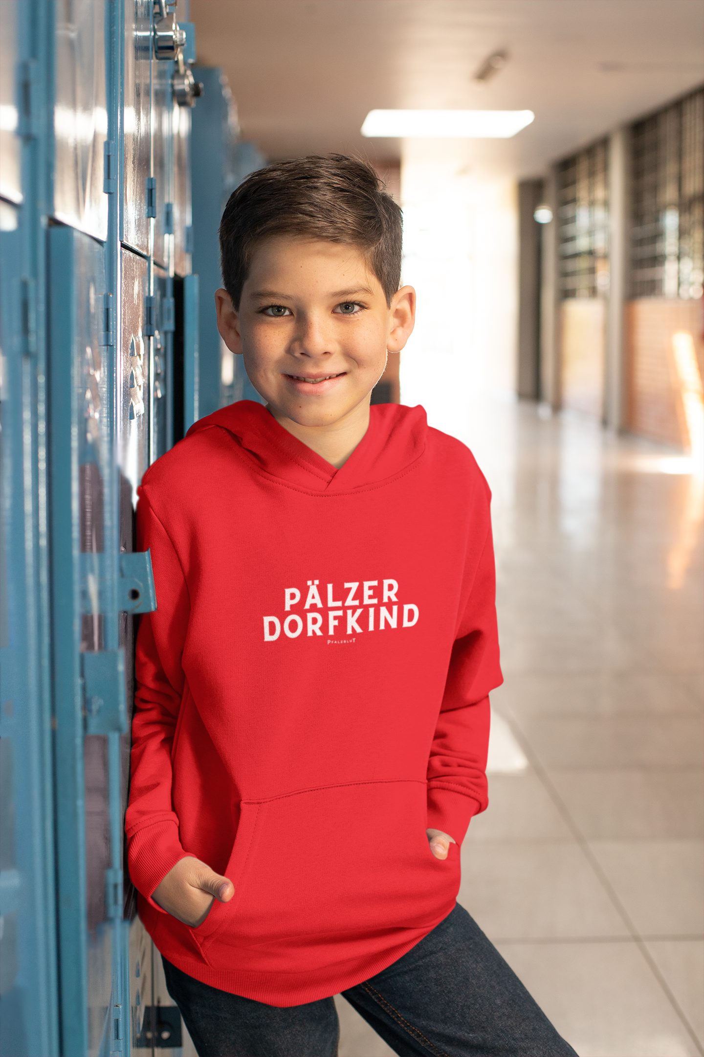 Kinder Premium Bio Hoodie "Pälzer Dorfkind"