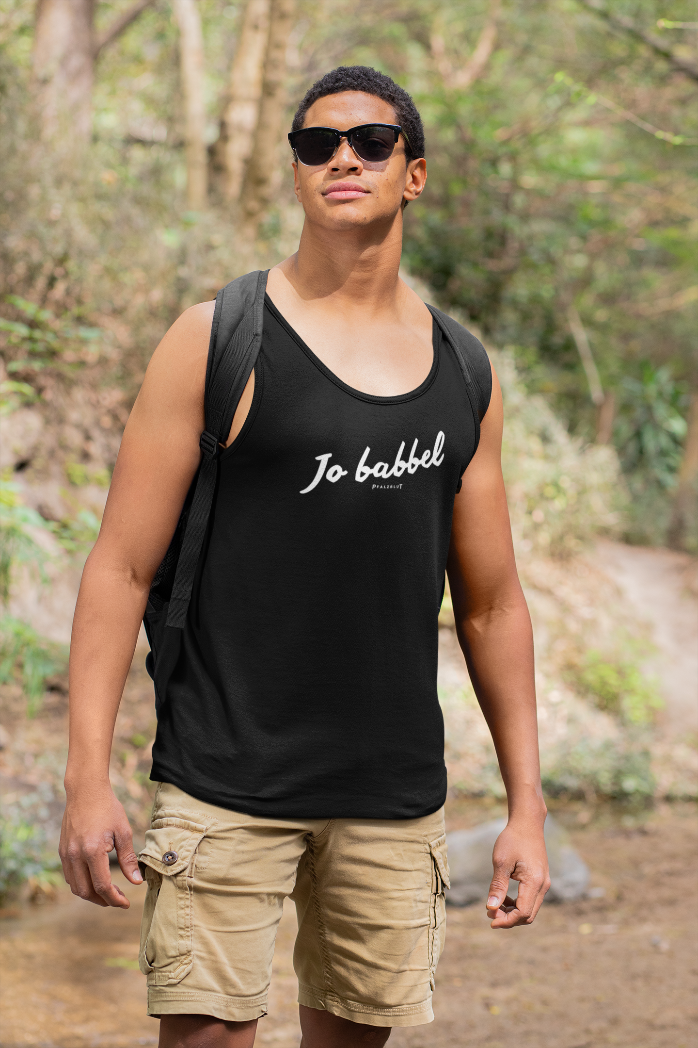 Herren Basic Tank Top "Jo babbel"