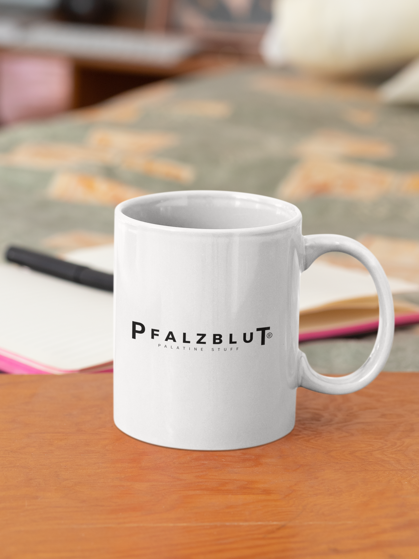 Tasse Pfalzblut Logo Schwarz