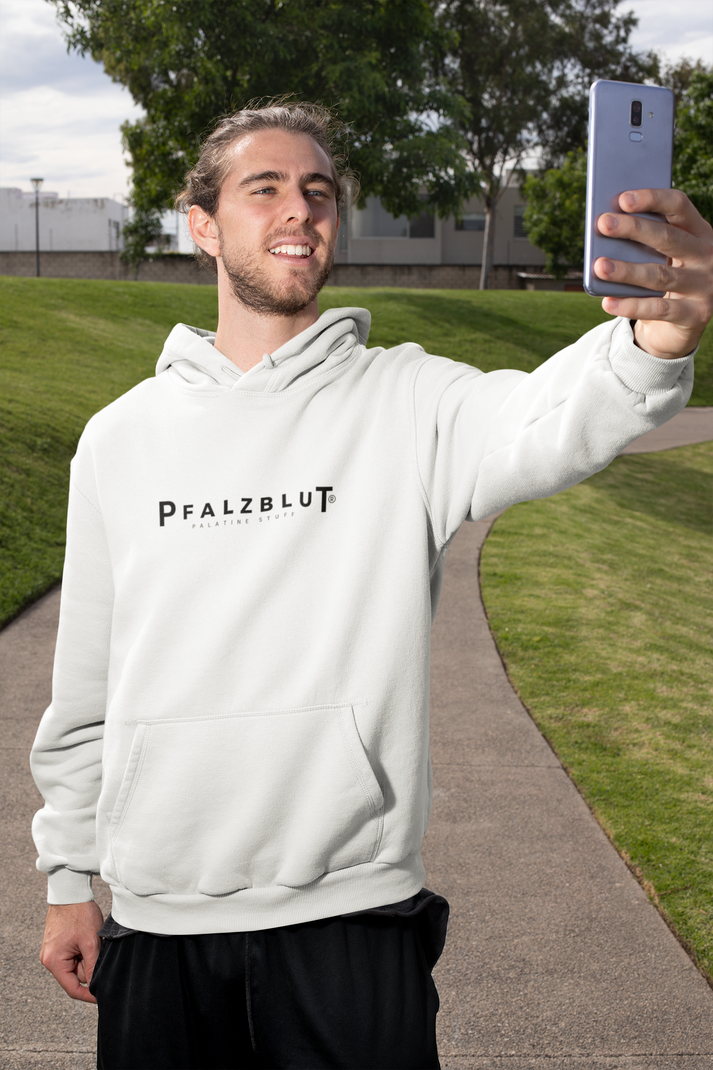 Herren Hoodie Pfalzblut Logo Schwarz