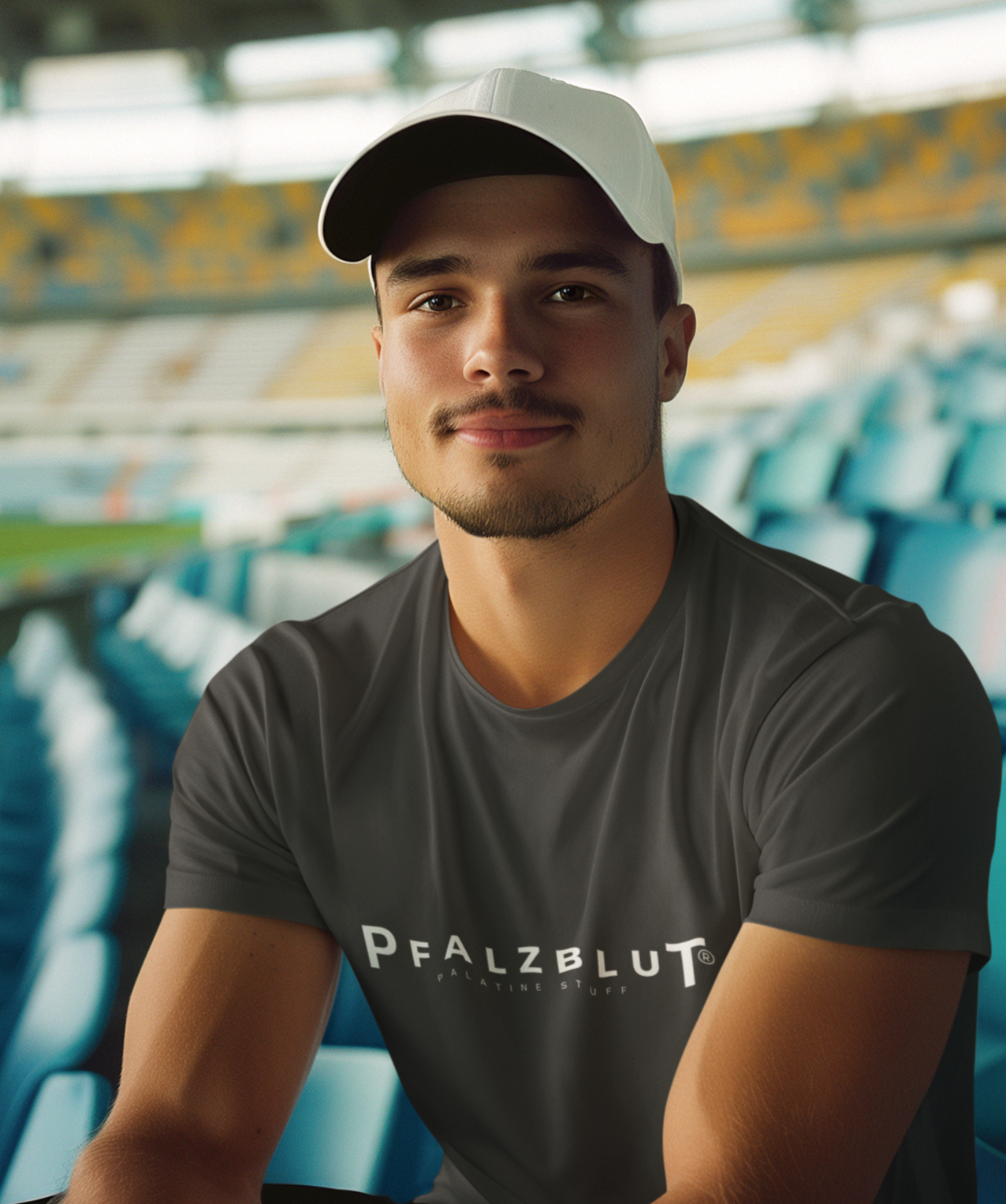 Herren T-Shirt Pfalzblut Logo Weiss