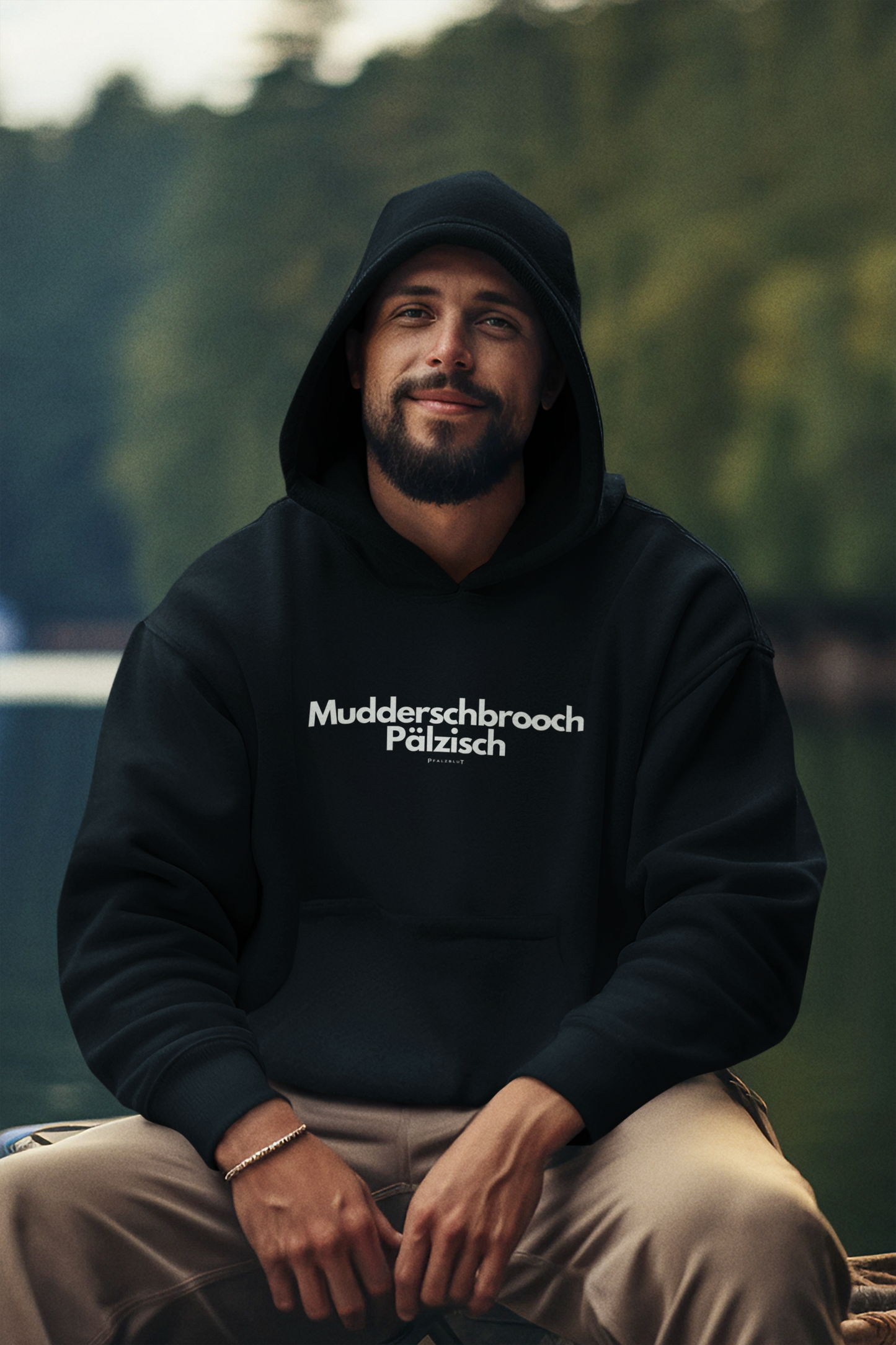 Herren Hoodie "Mudderschbrooch Pälzisch"