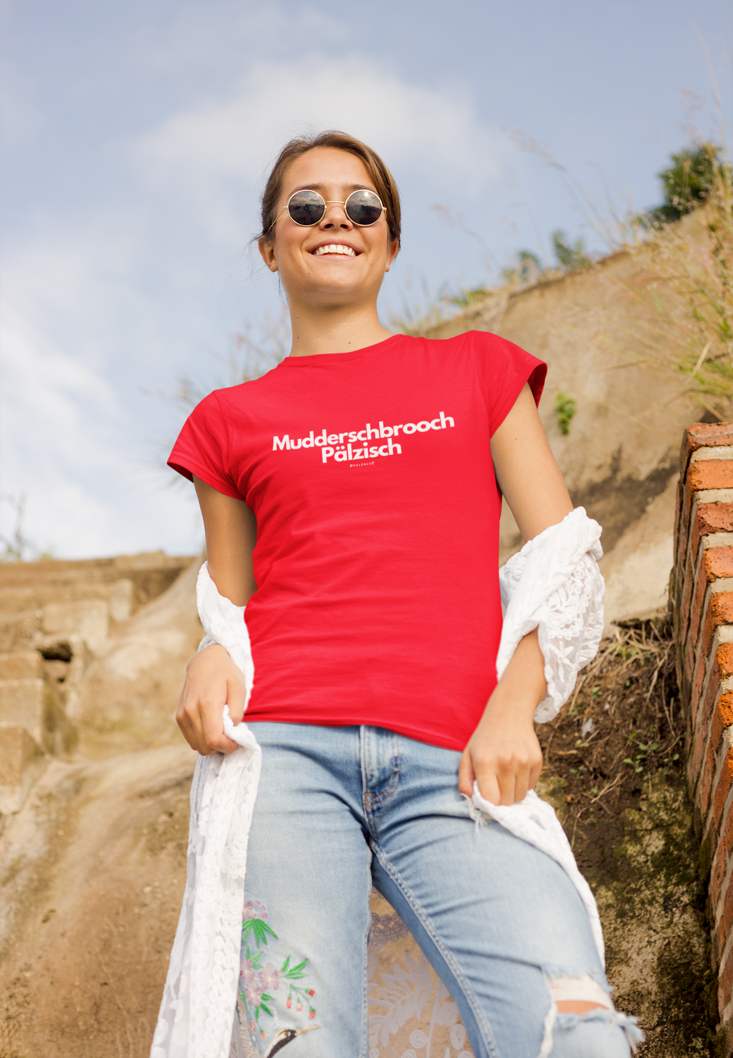 Damen T-Shirt "Muddersprooch Pälzisch"