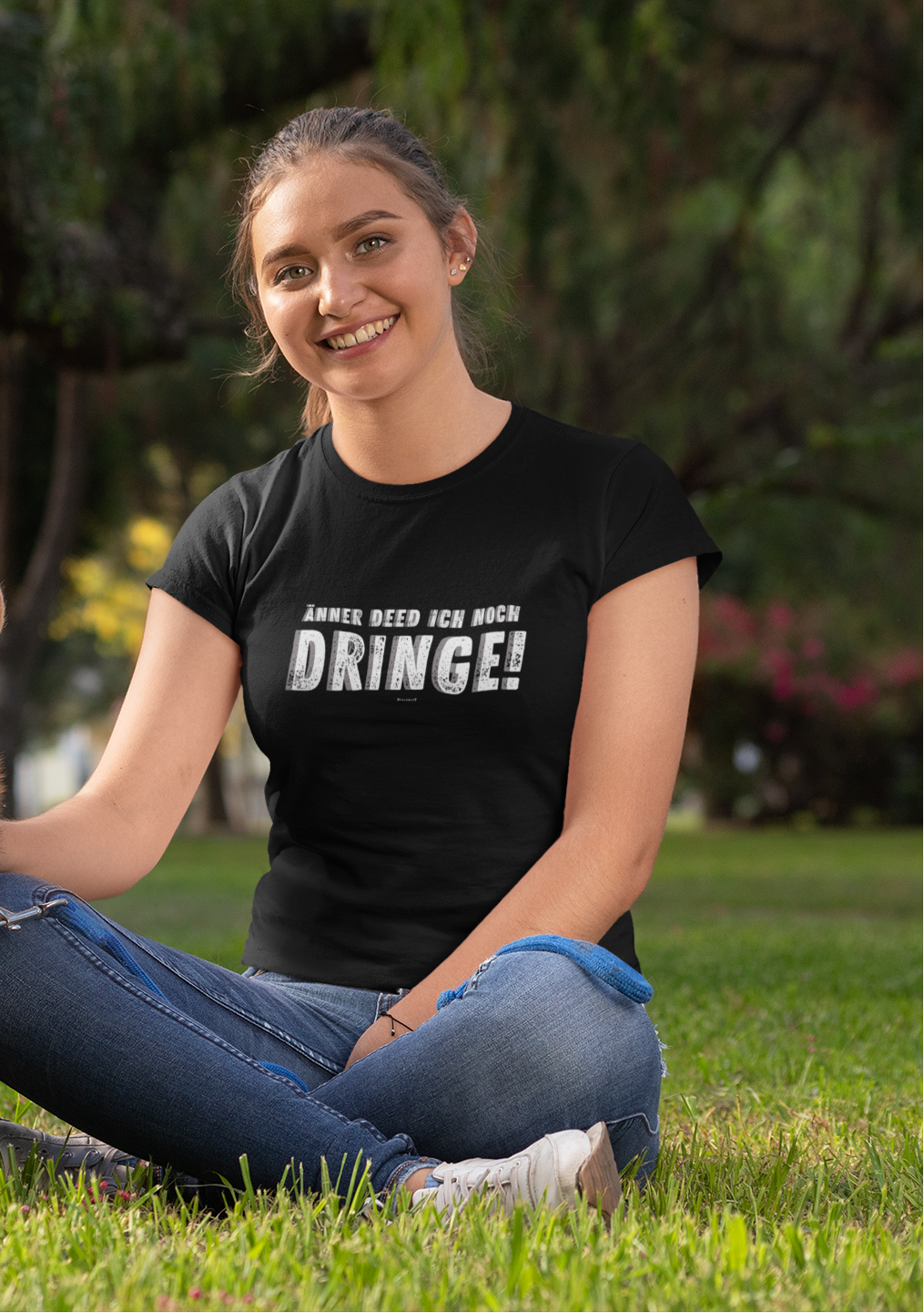 Damen T-Shirt "Änner det ich noch dringe"