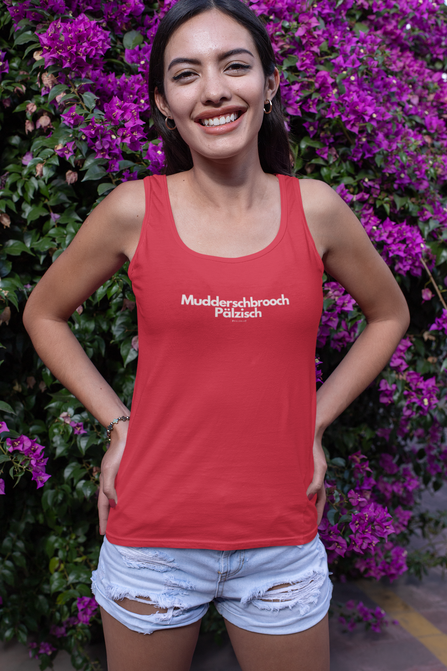 Damen Basic Tank Top "Muddersprooch Pälzisch"