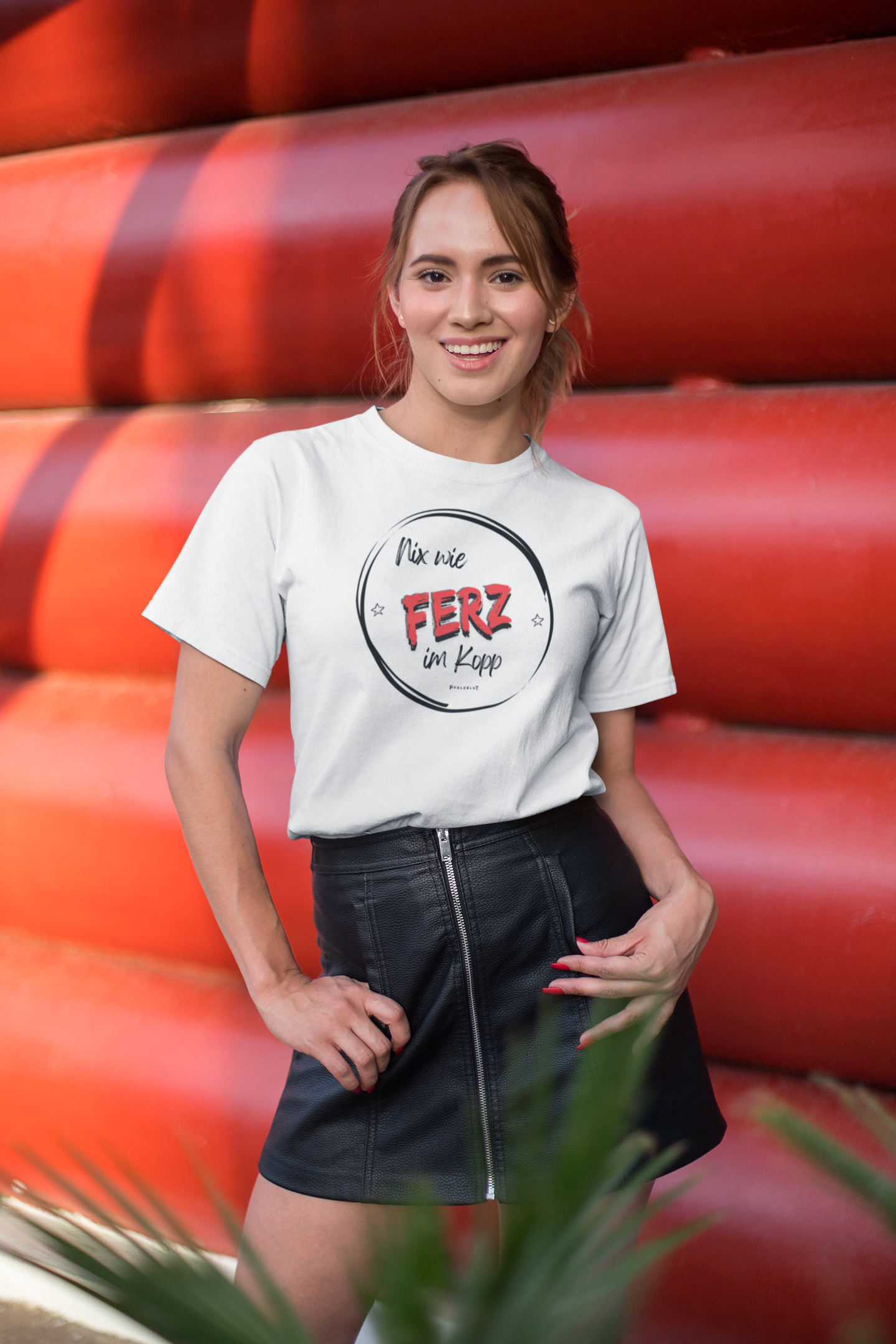 Damen T-Shirt "Nix wie Ferz im Kopp"