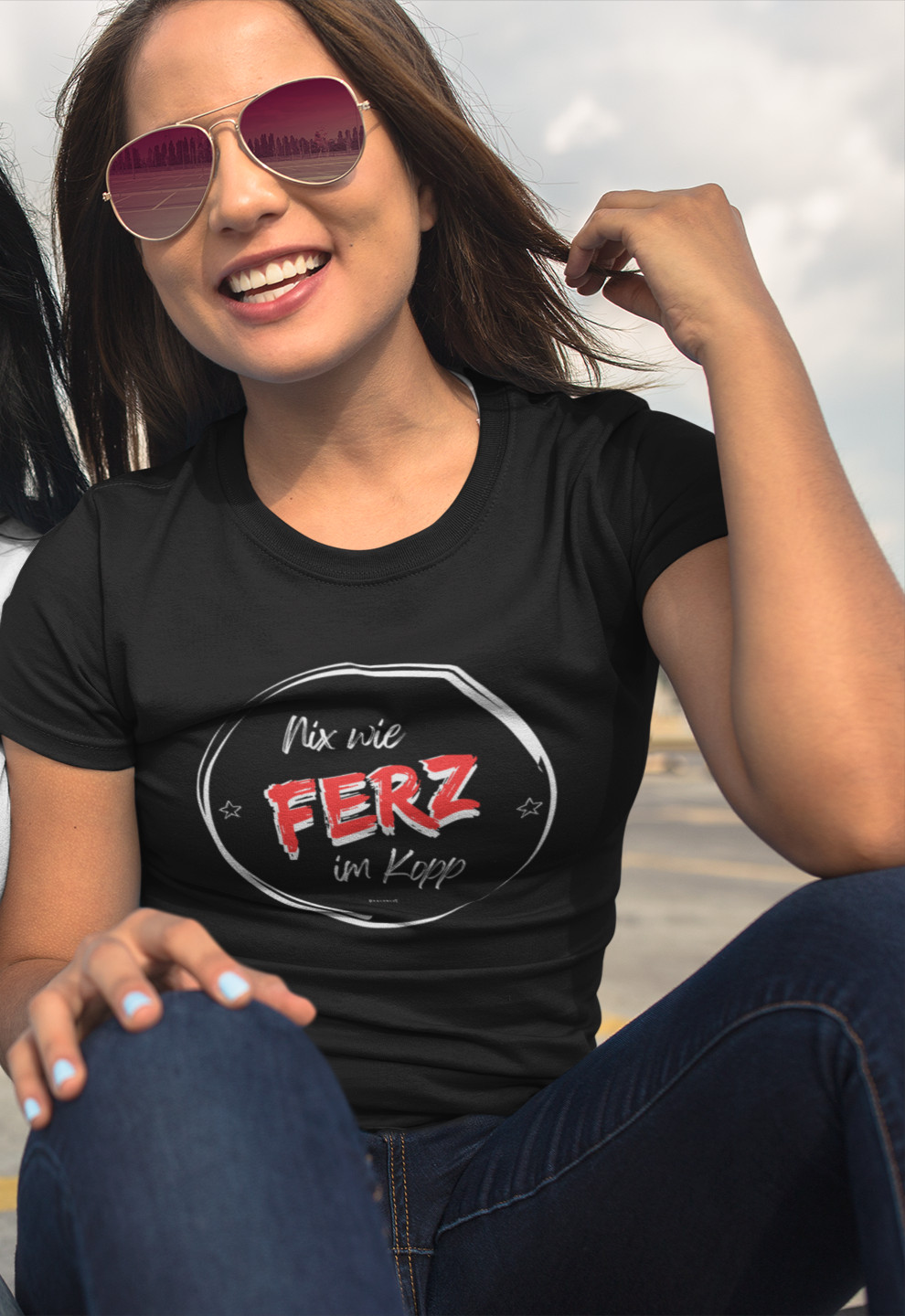 Damen T-Shirt "Nix wie Ferz im Kopp"