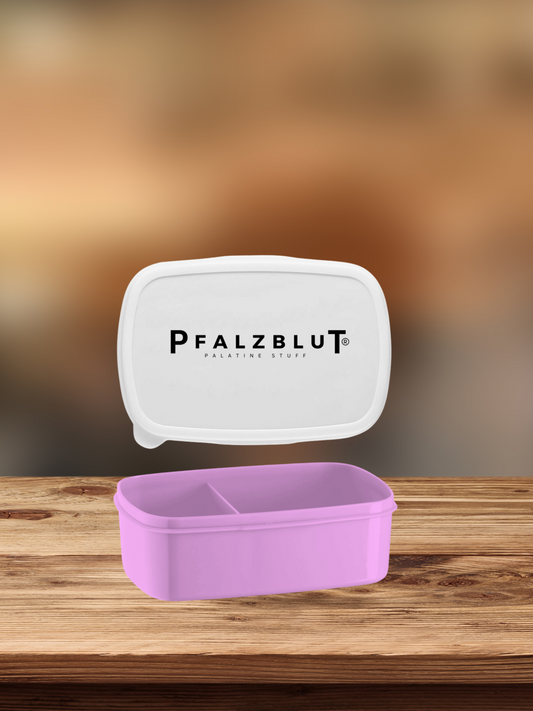 Lunchbox mit Aufteilung Pfalzblut Logo Schwarz