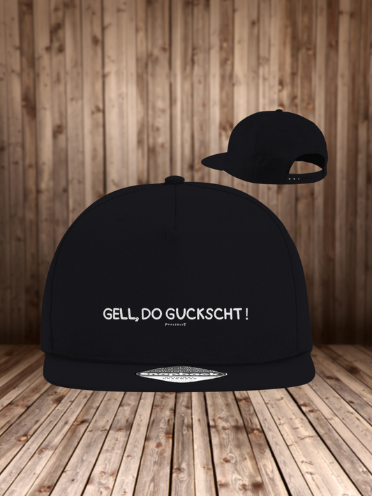 Snapback Rapper Cap "Gell, do guckscht"