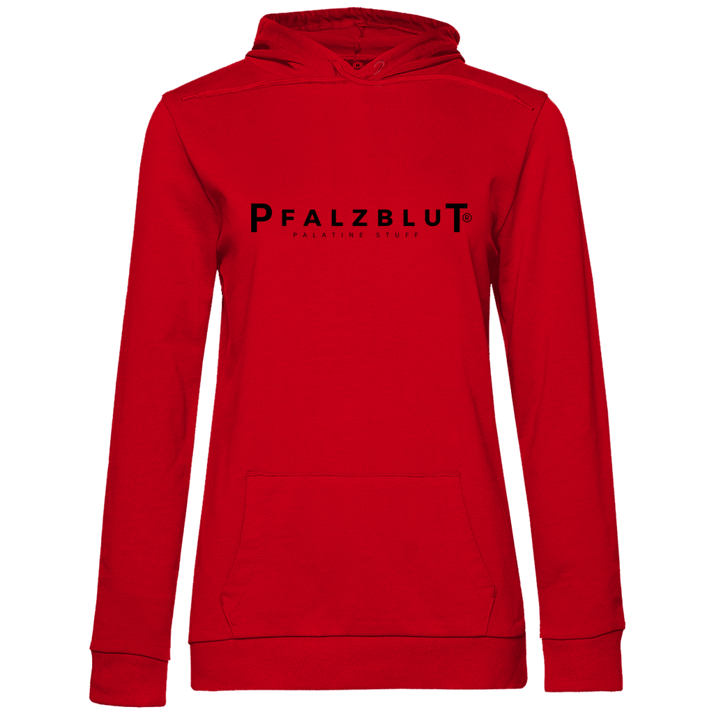 Damen Hoodie Pfalzblut Logo Schwarz